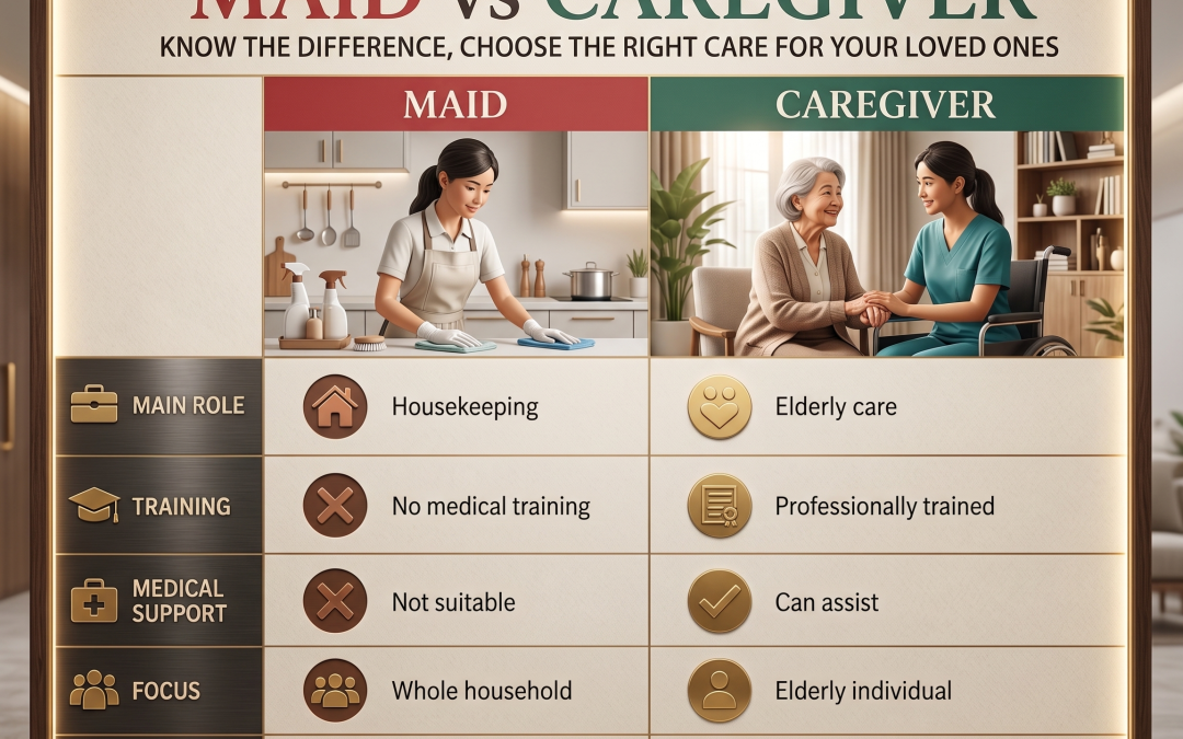 Maid vs Caregiver: Which Is Better for Elderly Care in Malaysia? (2026 Guide)